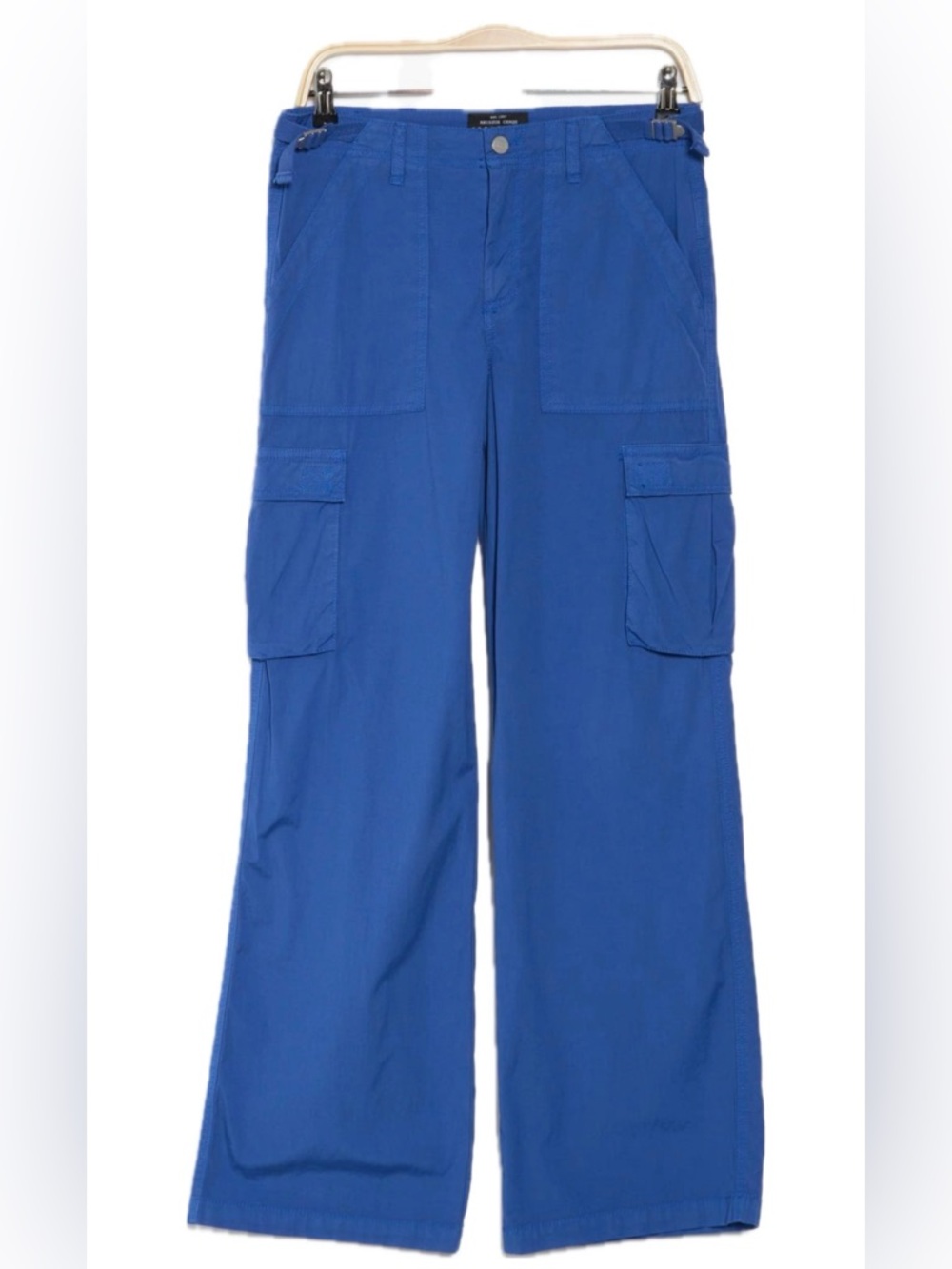 Sanctuary Reissue high waist Straight Leg Cargo Pants Ocean Blue Sz medium